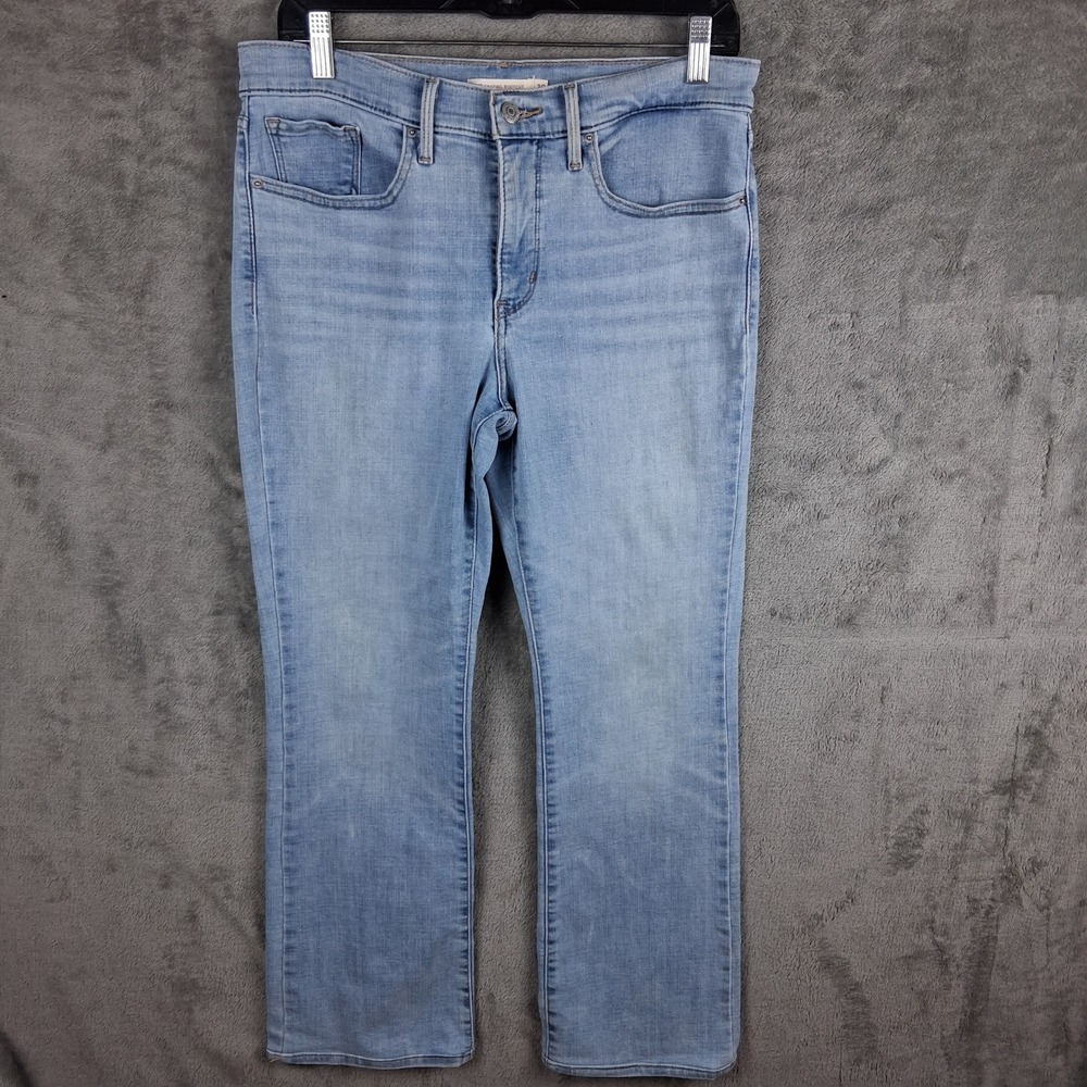 Levis 315 Shaping Bootcut Jeans Womens 30 Light Wash Blue Denim Stretch Mid Rise